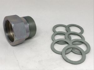 Adapterset G 40 in x G 40 uit, inbouwlengte 40-50 mm