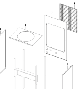 004A. Achtergrill voor IVT Optima en Bosch EHP