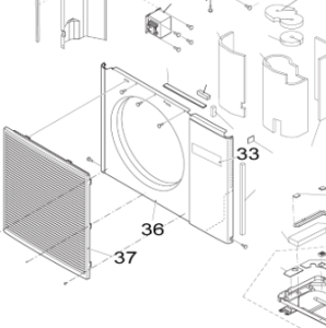 006C. Frontplaat voor Nordic Inverter buitenunit